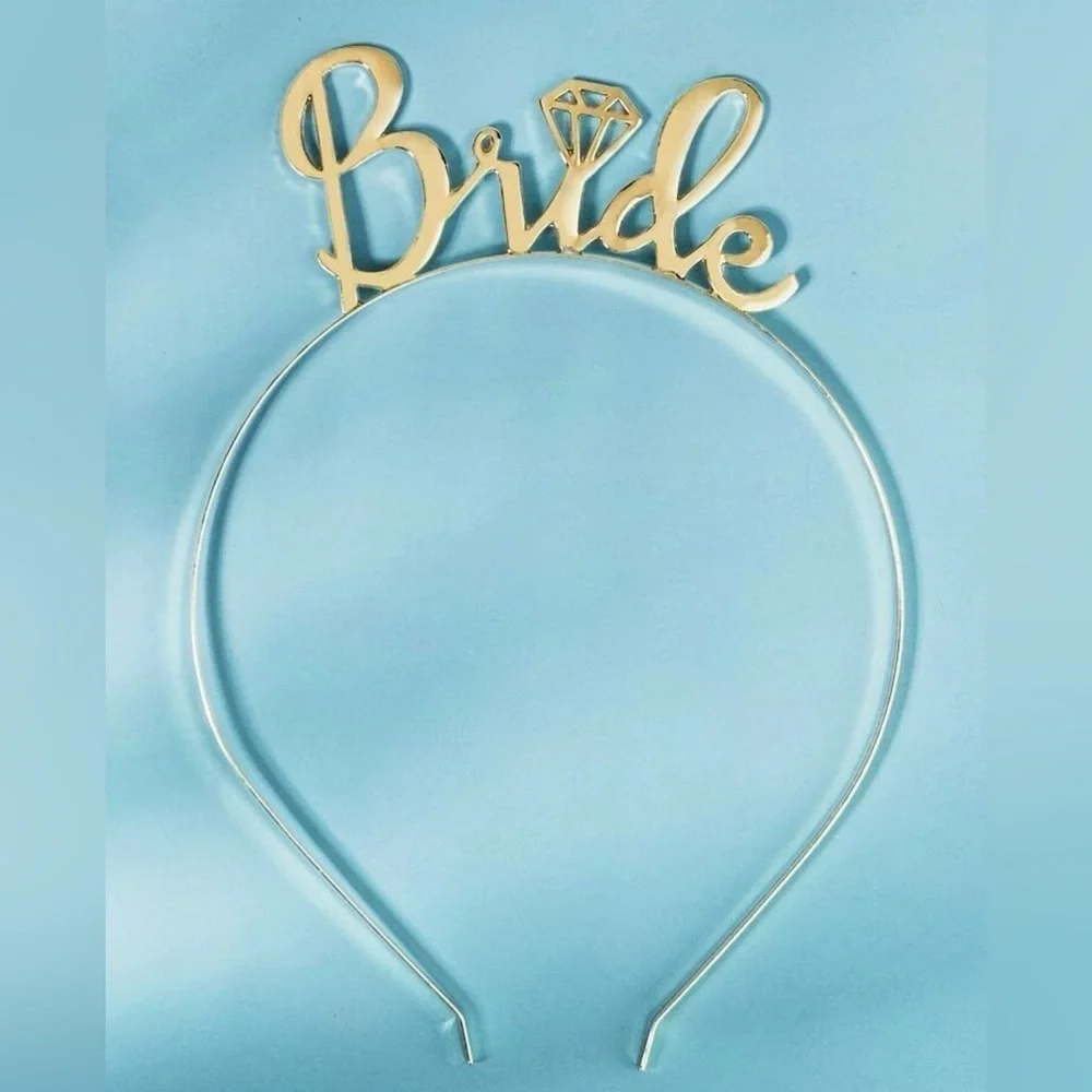NIP Silver & Gold Bride Headband - Bridal Shower & Bachelorette Party Accessory